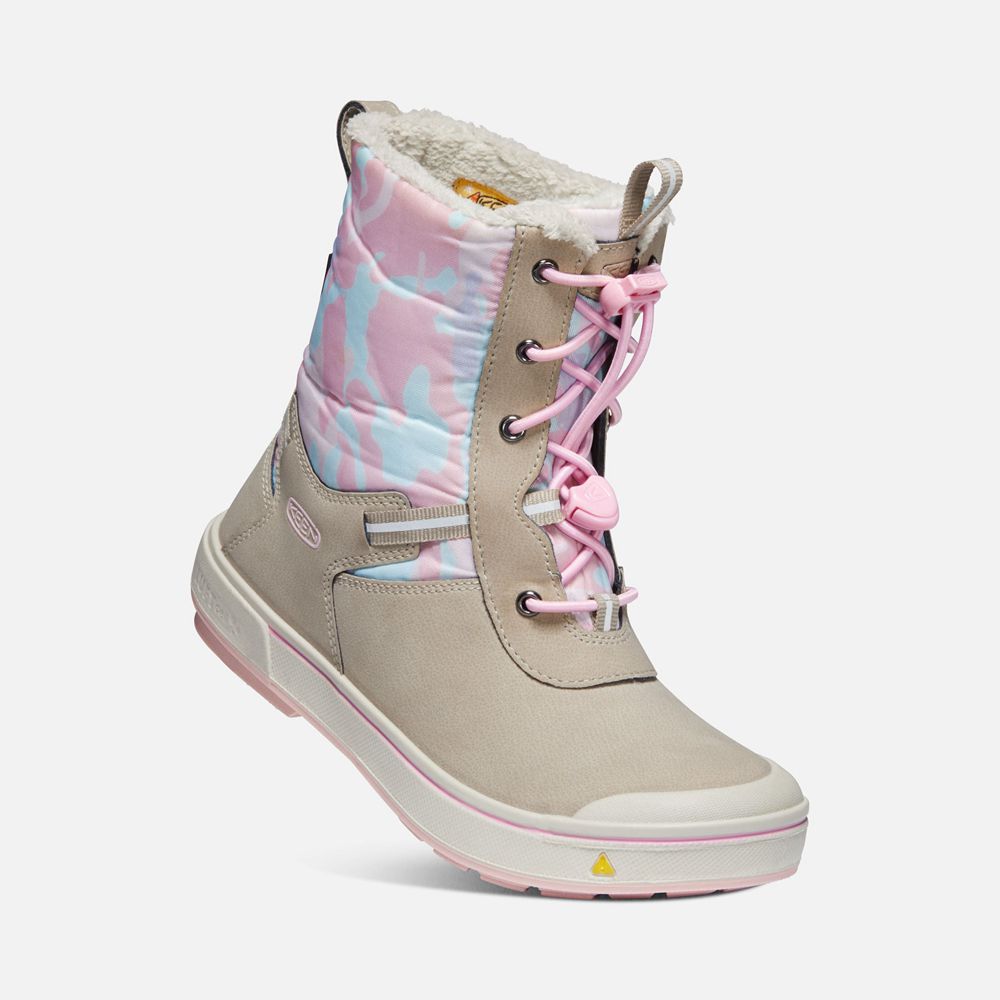 Botas de Invierno Keen Mexico Beige/Rosas - Niños Kelsa Waterproof - MD5471093